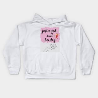 Just A Girl And Her Dog Kids Hoodie